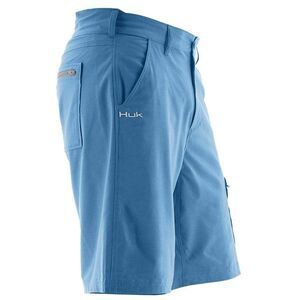 Huk Fishing NXTLVL 10.5 Short Mens S Blue Performance Below Knee Cargo NEW